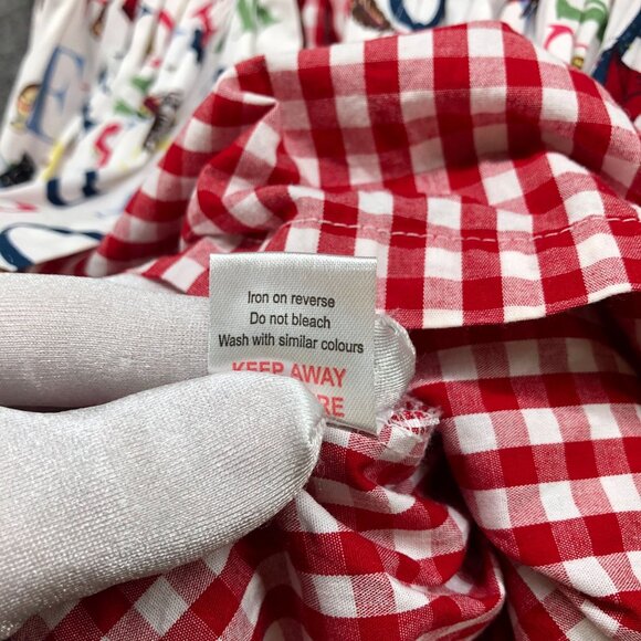 Powell Craft Girls 2T-3T Alphabet Dress Sleeveless Collared Ruffle Retro - Picture 7 of 9